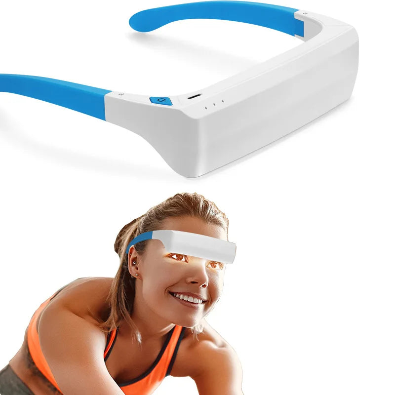 Lichttherapiebril - Blauw en Witlicht - 3 Sterktestanden - Lichttherapie Lamp - Daglichtbril - Winterdepressie Lamp - Lichttherapielamp - Daglichtlamp - Lichttherapie Bril - Lichttherapie