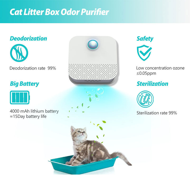FreshNest™ | Reinigt de lucht rondom de kattenbak 24/7 zonder parfum.