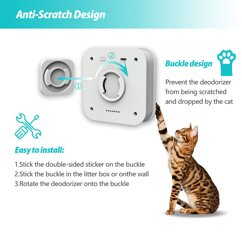 FreshNest™ | Reinigt de lucht rondom de kattenbak 24/7 zonder parfum.